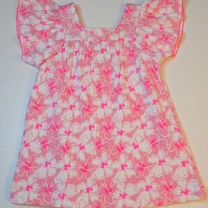 Zara Pink and Neon Pink Floral Dress